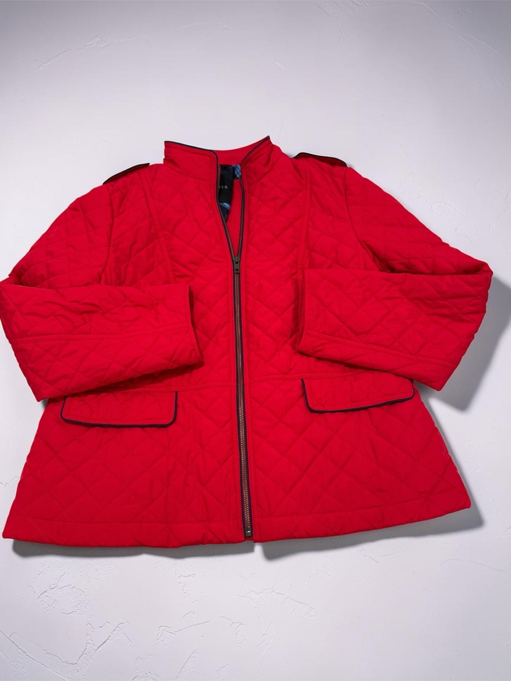 Talbots Petites PXL Red Quilted Jacket NWT